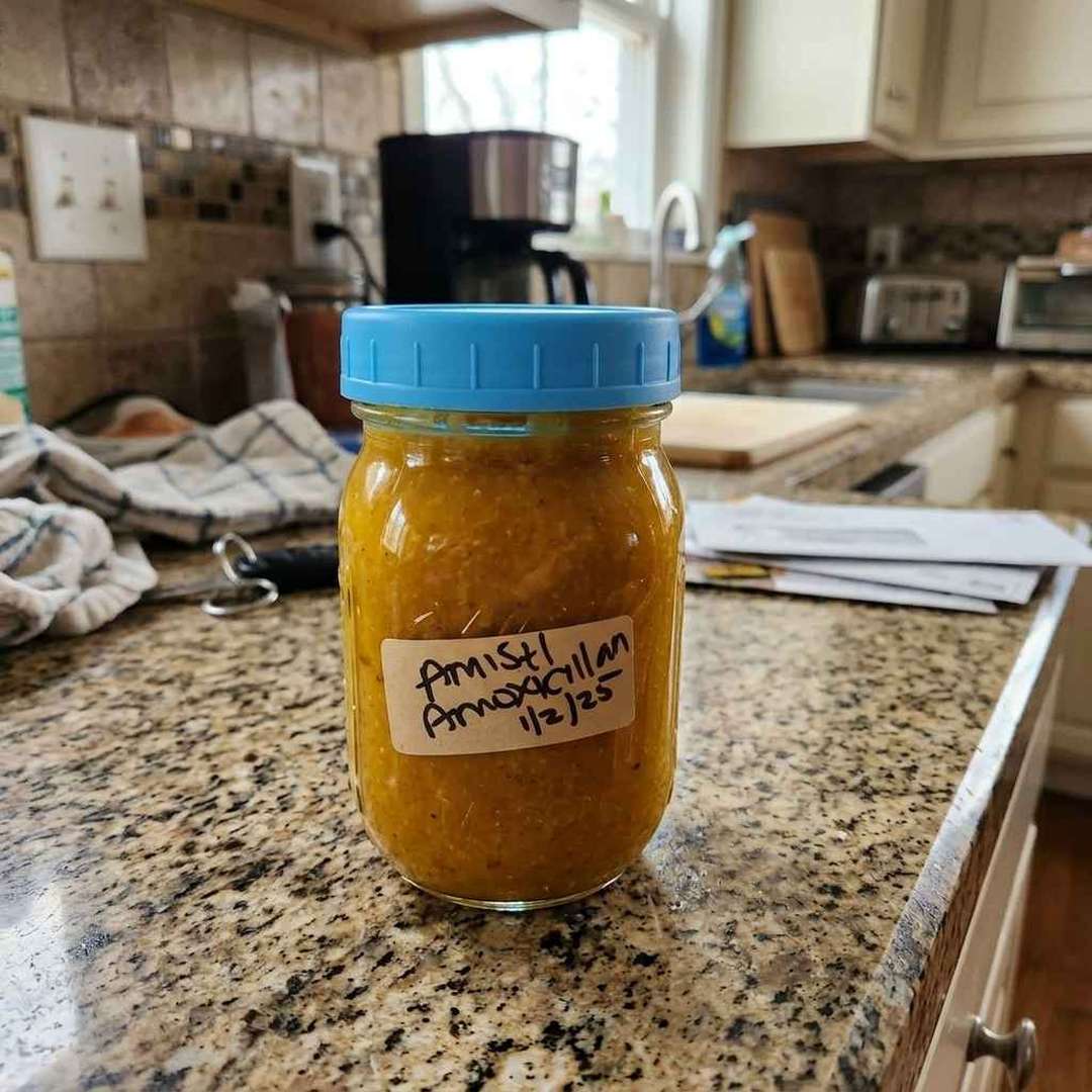 Organic Amish Amoxicillin Recipe - golden wellness tonic blended from lemon, ginger, garlic, turmeric, honey and pineapple