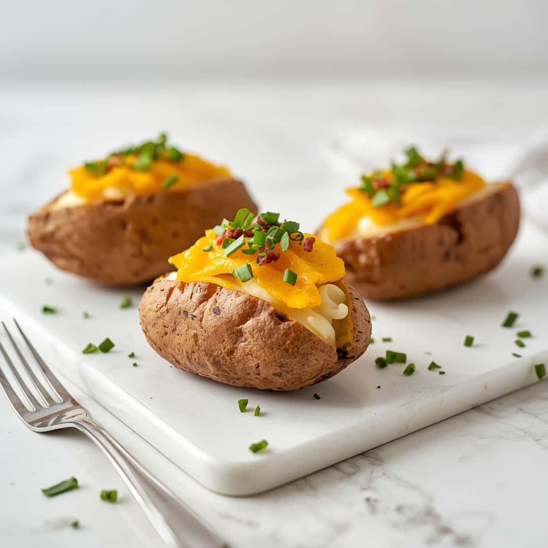 Baked Potato Slices - beautifully cooked texture with balanced colors and appetizing finish with cracked black pepper and olive oil