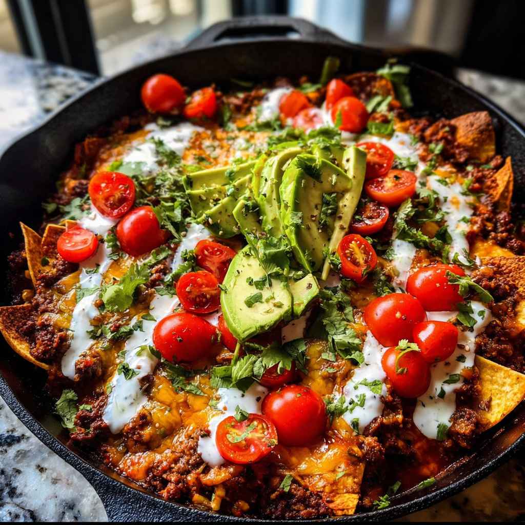 Beef Skillet Enchiladas (Easy One-Pan Recipe) - golden sizzled finish with rich natural juices with flaky sea salt and fresh thyme