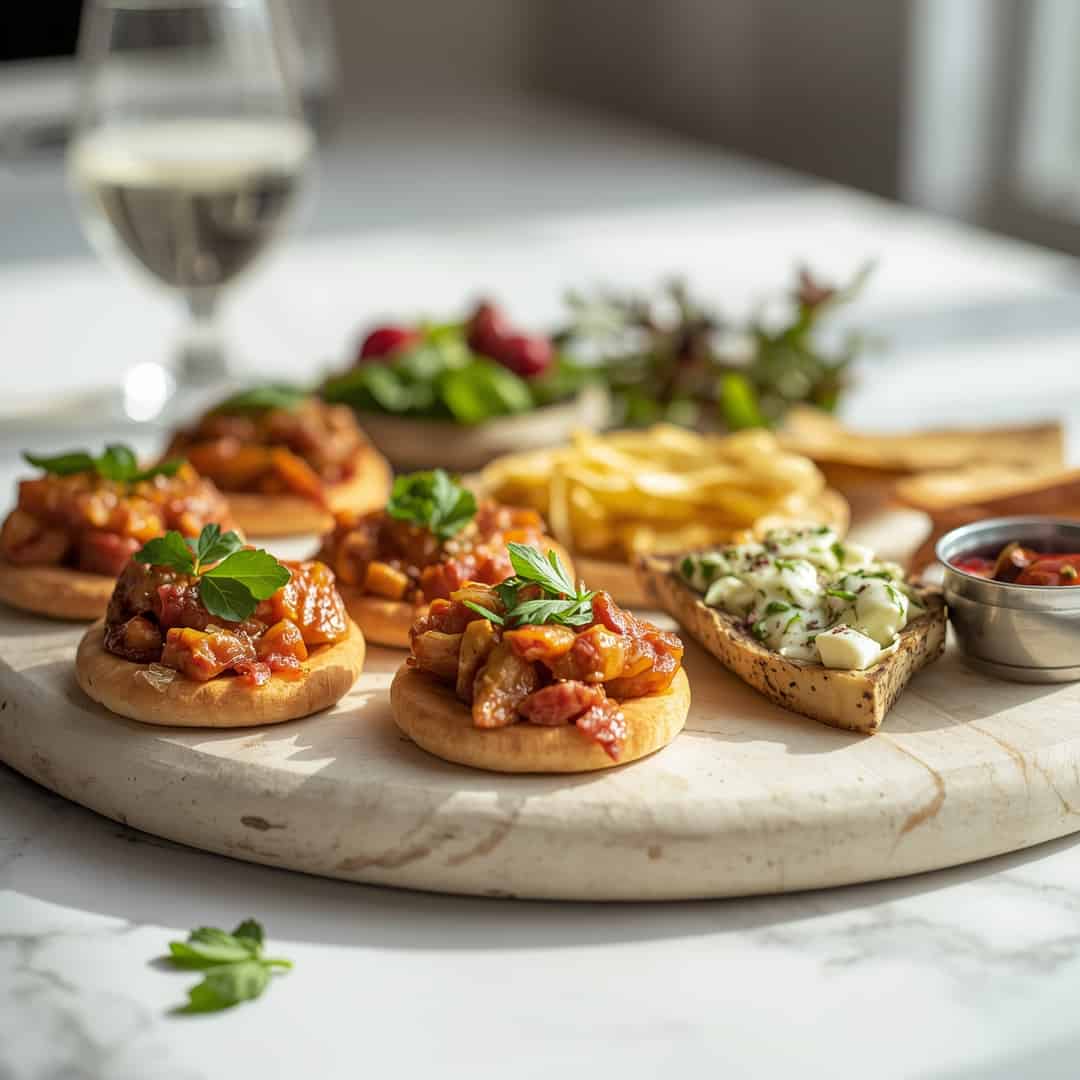 Best Homemade Appetizer Board - seasoned crunchy edges with vibrant dipping sauce with fresh cilantro leaves and sliced jalapeños