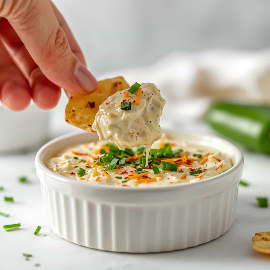 Best Jalapeno Popper Dip - crispy golden exterior with warm flavorful filling with toasted sesame seeds and dipping bowl