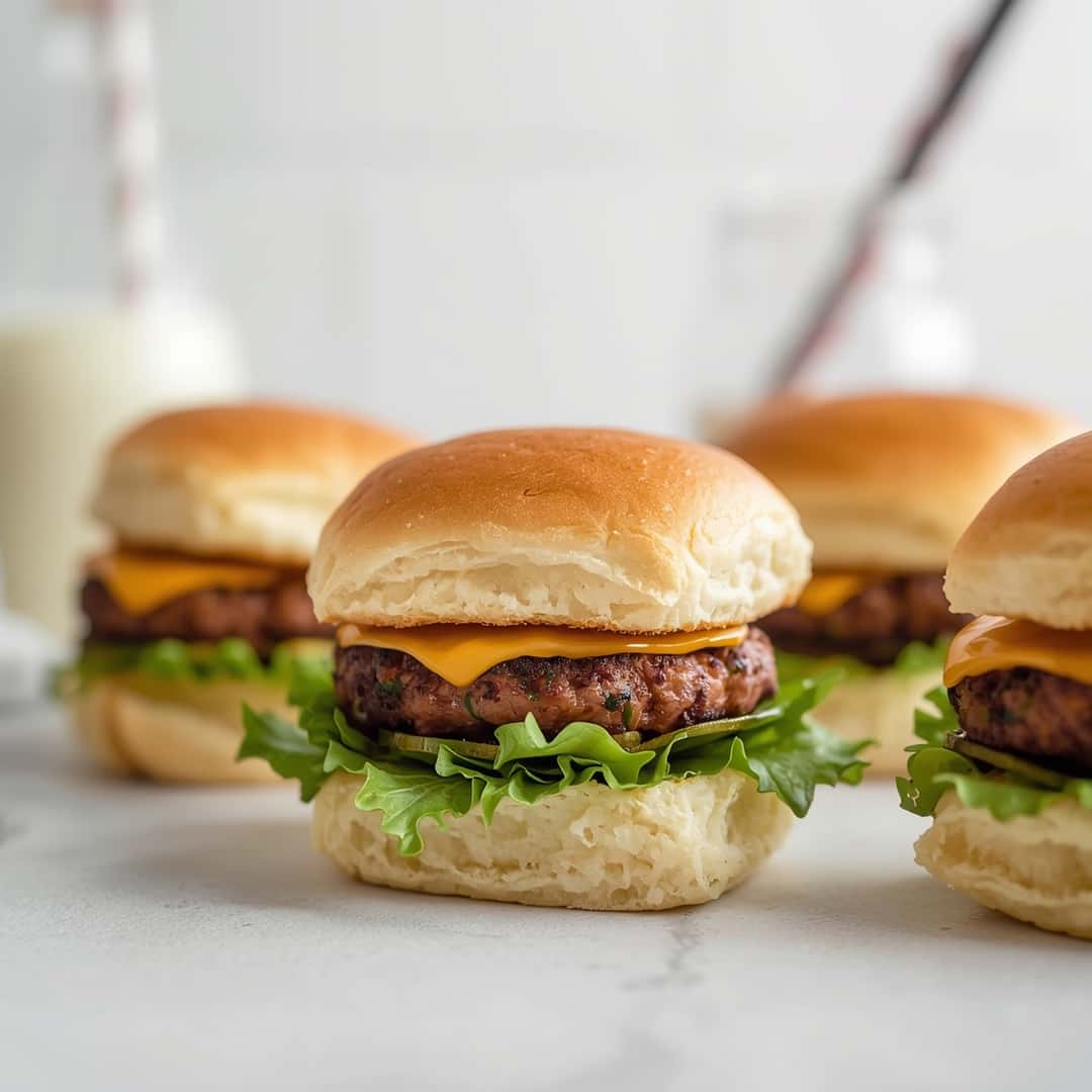Cheeseburger Sliders Recipe - tender slow-cooked meat with deep savory glaze with fresh parsley and cracked peppercorns