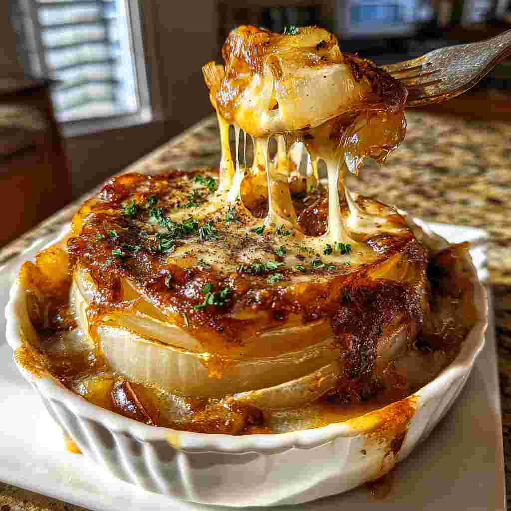 Cheesy Baked Tennessee Onions - tender with fresh seasonal herbs