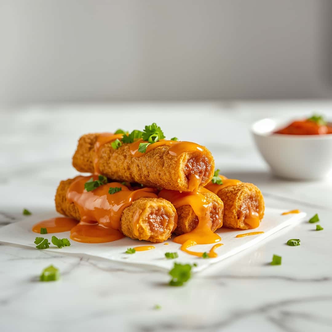 Cheesy Taco Sticks - beautifully cooked texture with balanced colors and appetizing finish with cracked black pepper and olive oil