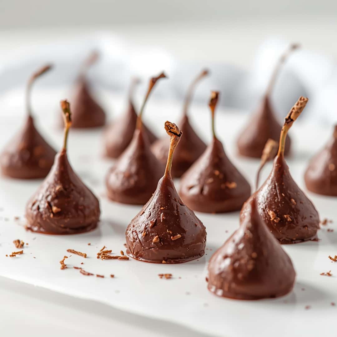 Cherry Chocolate Kisses - homemade dish showcasing wholesome fresh ingredients with microgreens and lemon zest