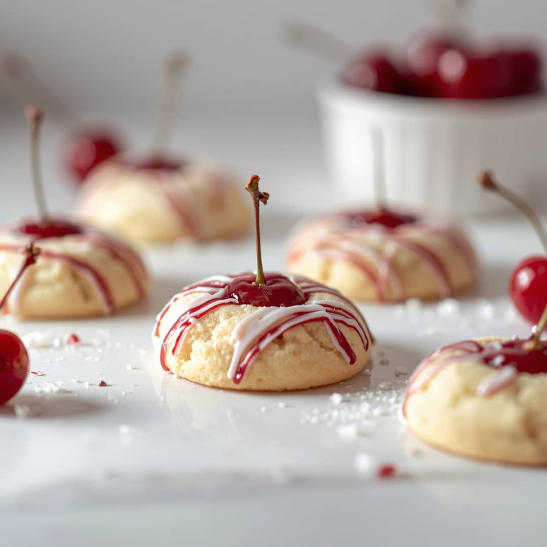 Cherry Icebox Cookies - delicate melt-in-your-mouth crumb with colorful sprinkles