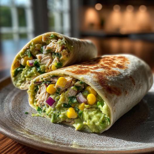 Chicken Avocado Salad Roll Ups - delicate fresh leaves tossed with vibrant seasonal toppings with shaved radishes and fresh herbs