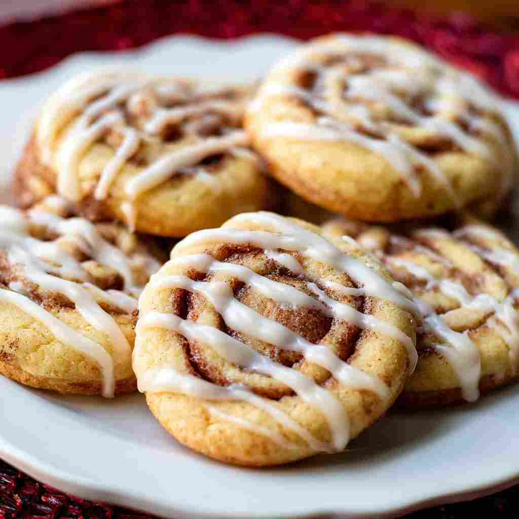 Cinnamon Roll Cookies Recipe - delicate melt-in-your-mouth crumb with colorful sprinkles