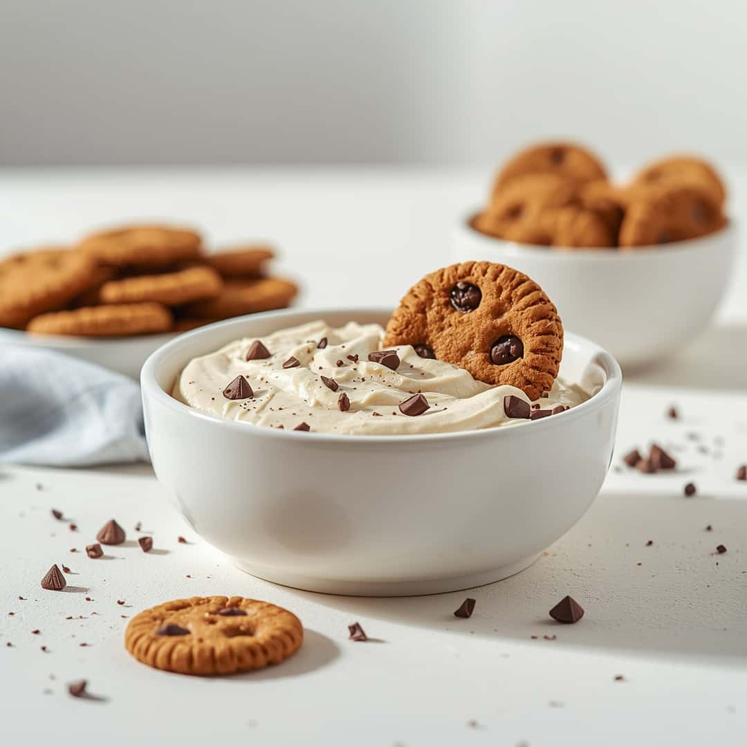 Cookie Dough Dip - crackly top surface and decadent chocolate interior with flake sea salt crystals