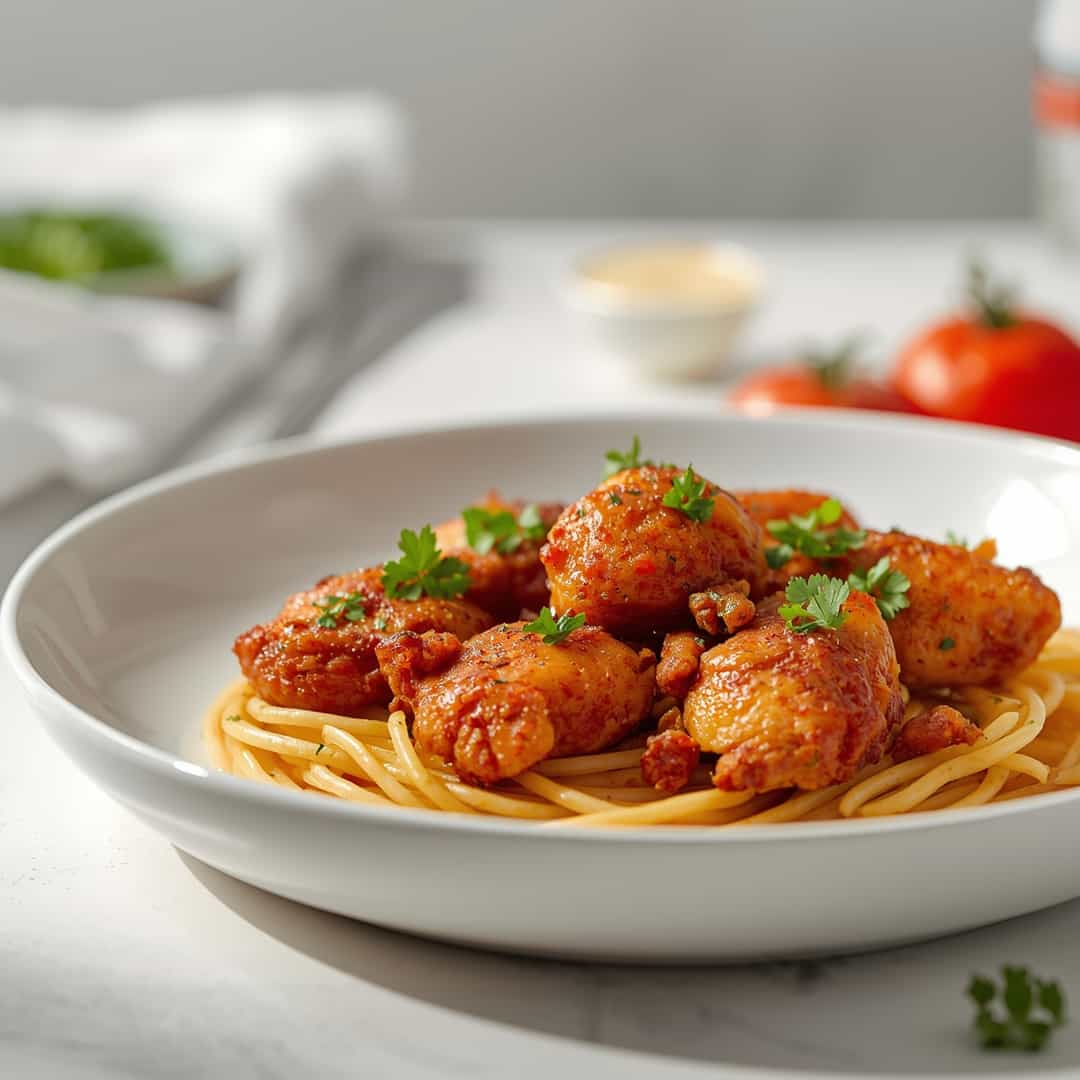Crack Chicken Recipe - crispy golden skin with aromatic herb seasoning with fresh thyme leaves and roasted garlic cloves