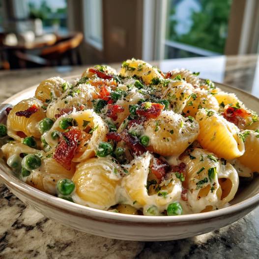 Creamy Pasta Salad - colorful crunchy medley with radiant fresh textures with toasted seeds and crumbled cheese