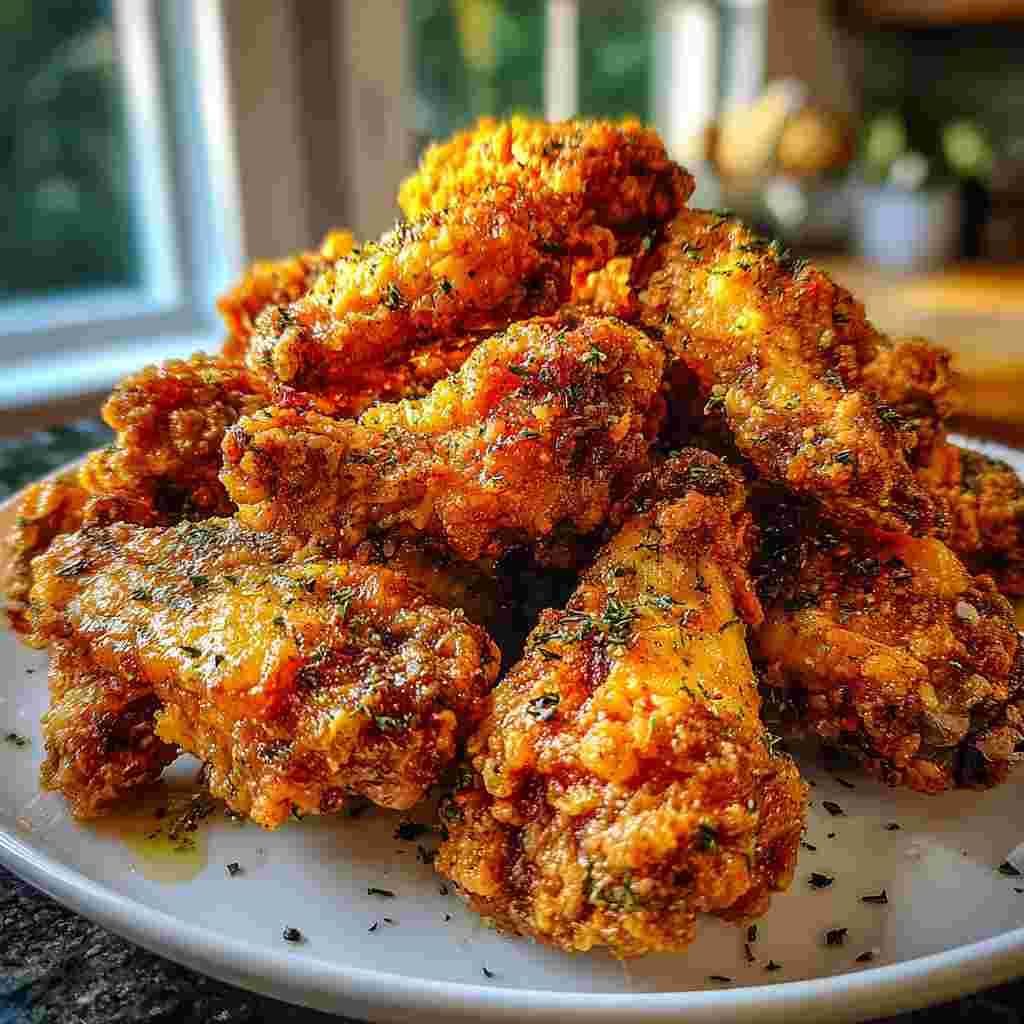 Crispy Ranch Wings Recipe - moist with a dollop of whipped topping