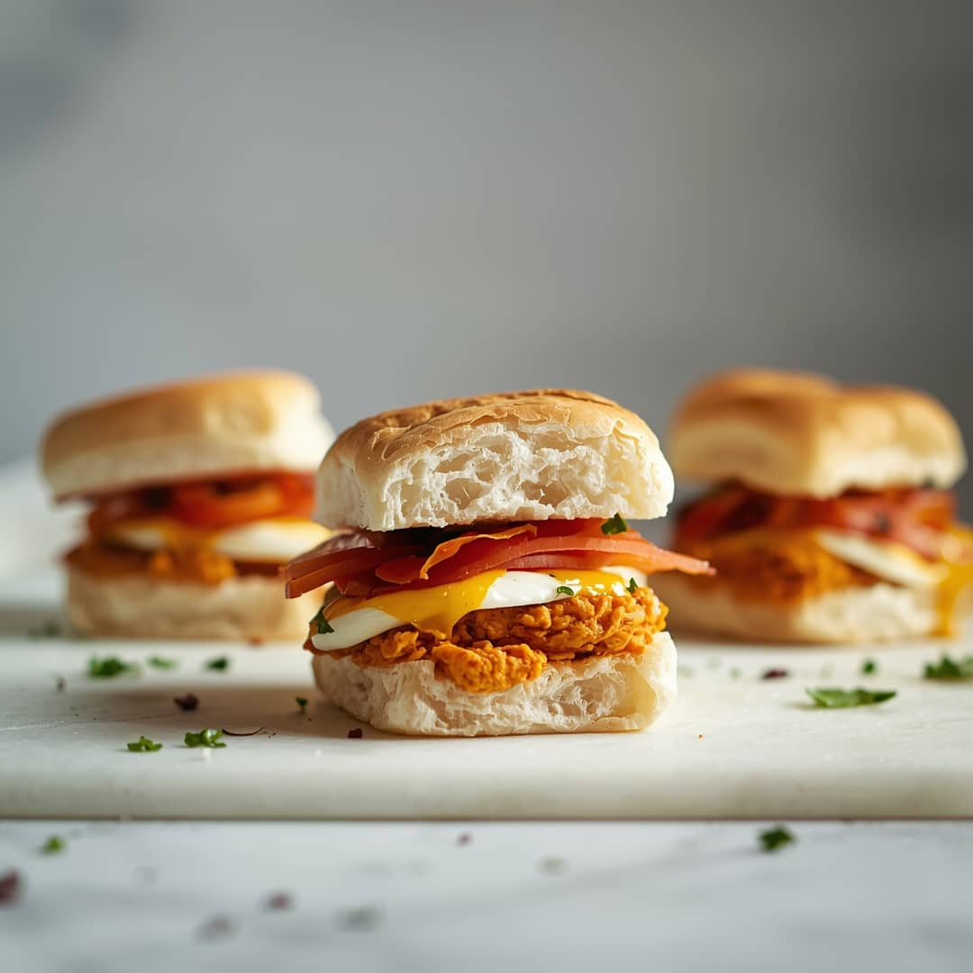 Devilled BLT Egg Sliders - homemade dish showcasing wholesome fresh ingredients with microgreens and lemon zest