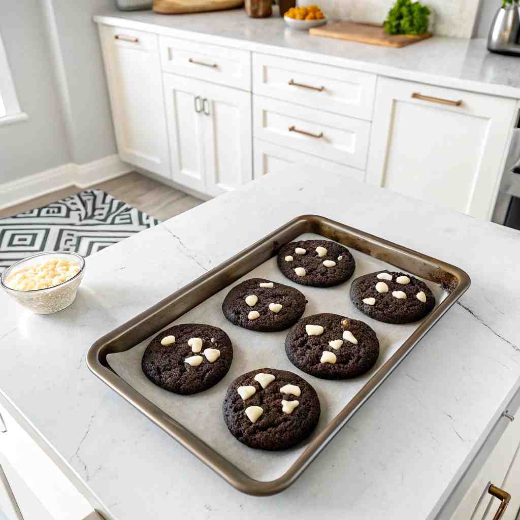 Domino Cookies - rich fudgy consistency with glossy chocolate finish with chopped toasted nuts