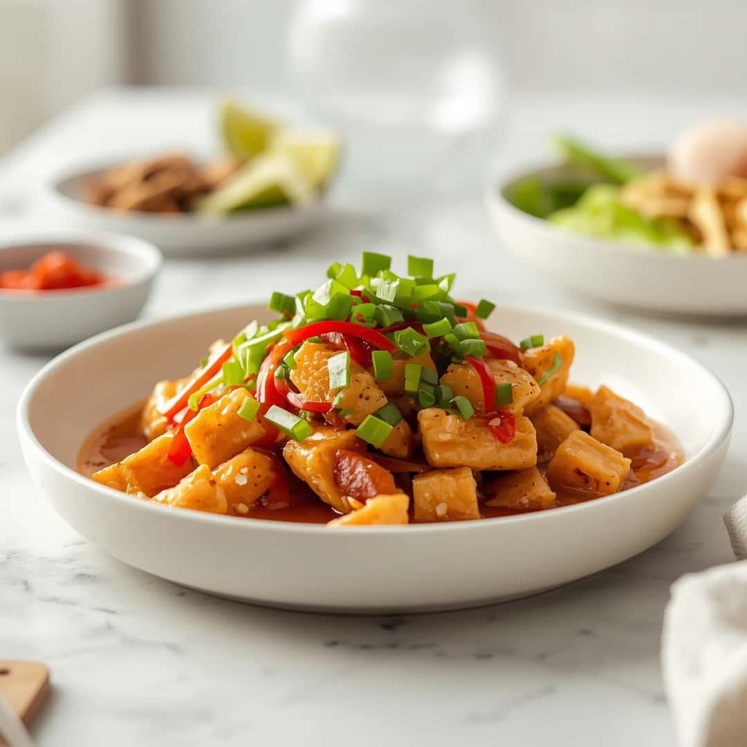 Easy Asian Dinner Ideas - beautifully cooked texture with balanced colors and appetizing finish with cracked black pepper and olive oil