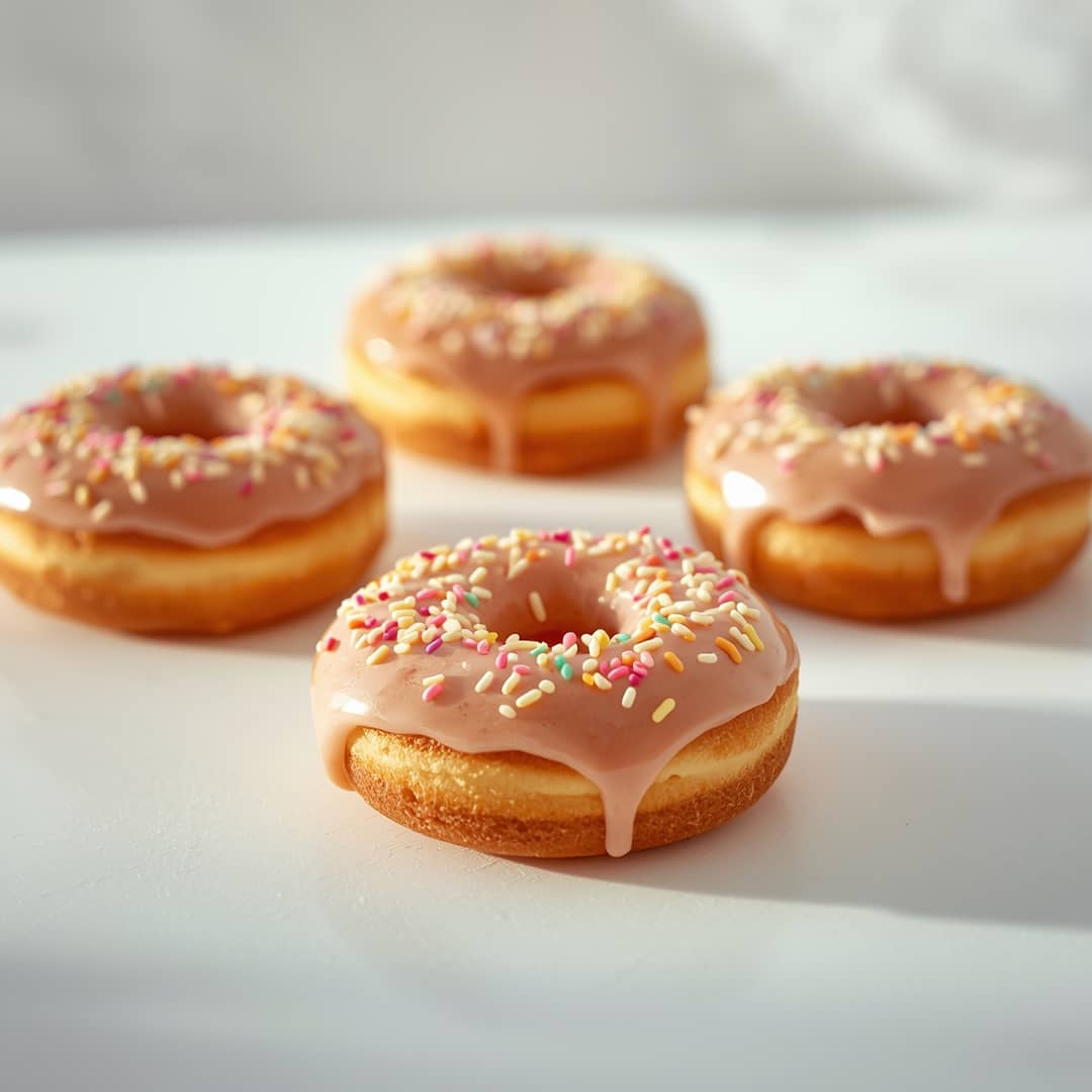 Easy Heart Doughnuts - beautifully cooked texture with balanced colors and appetizing finish with cracked black pepper and olive oil