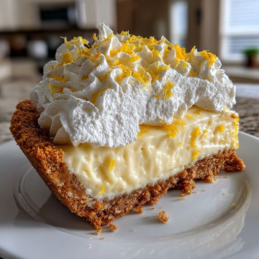 Easy Lemon Cream Pie - tender with a light drizzle of sweet glaze