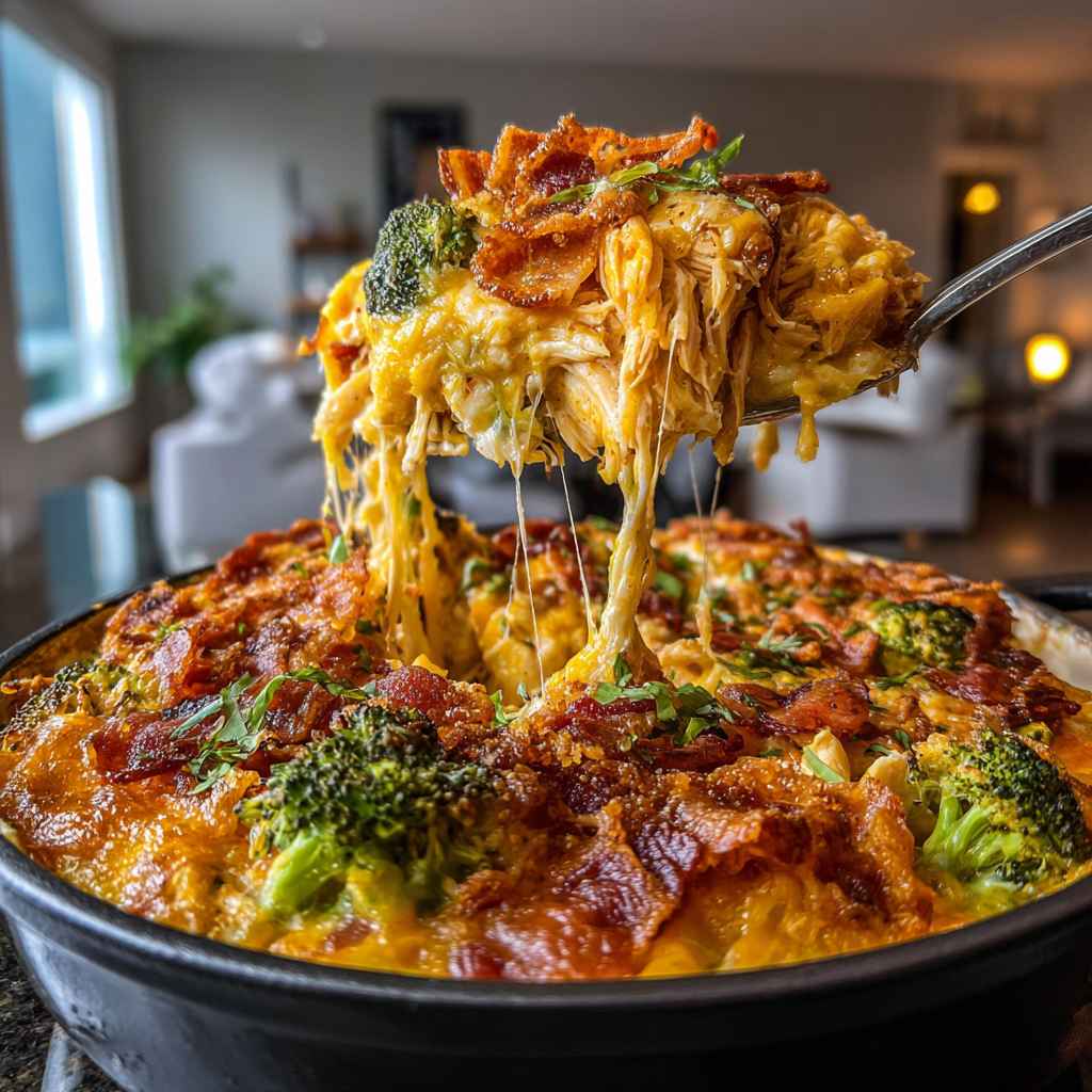 Easy Low Carb Chicken Casserole - crispy golden skin with aromatic herb seasoning with fresh thyme leaves and roasted garlic cloves