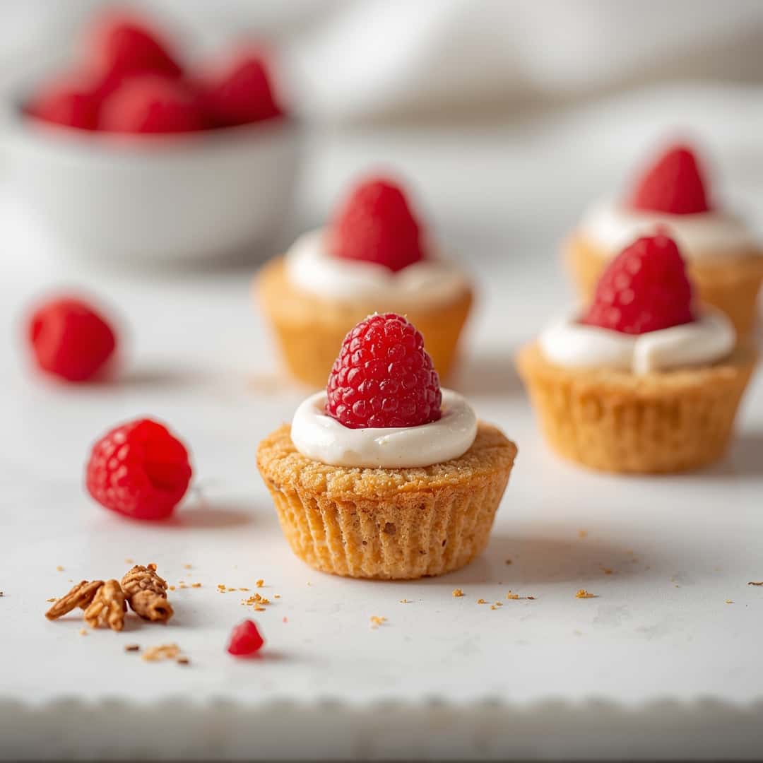Easy Raspberry Cream Cheese Bites - rich fudgy consistency with glossy chocolate finish with chopped toasted nuts