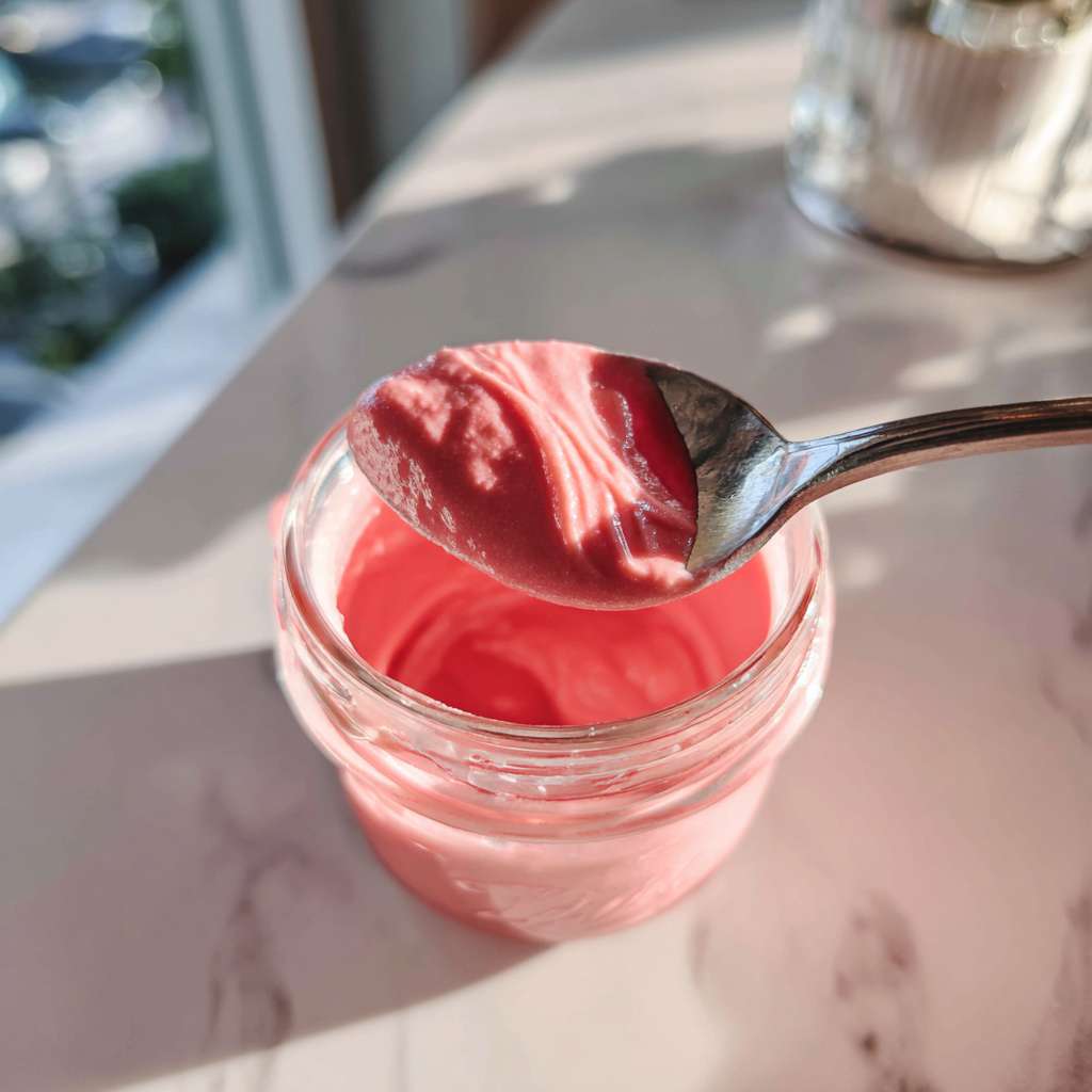 Easy Rhubarb Curd - crackly top surface and decadent chocolate interior with flake sea salt crystals