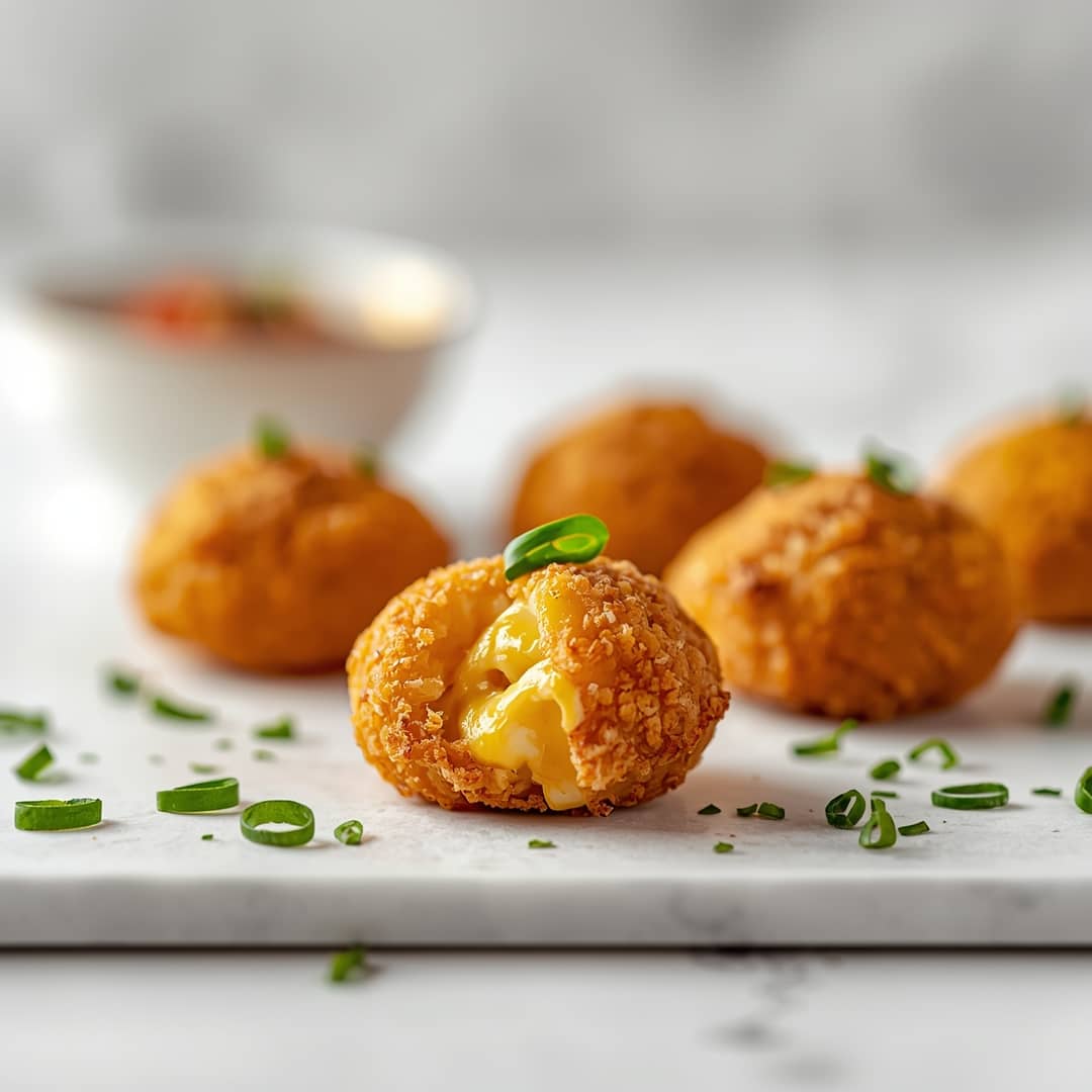 Fried Mac and Cheese Bites Recipe - delicate melt-in-your-mouth crumb with colorful sprinkles