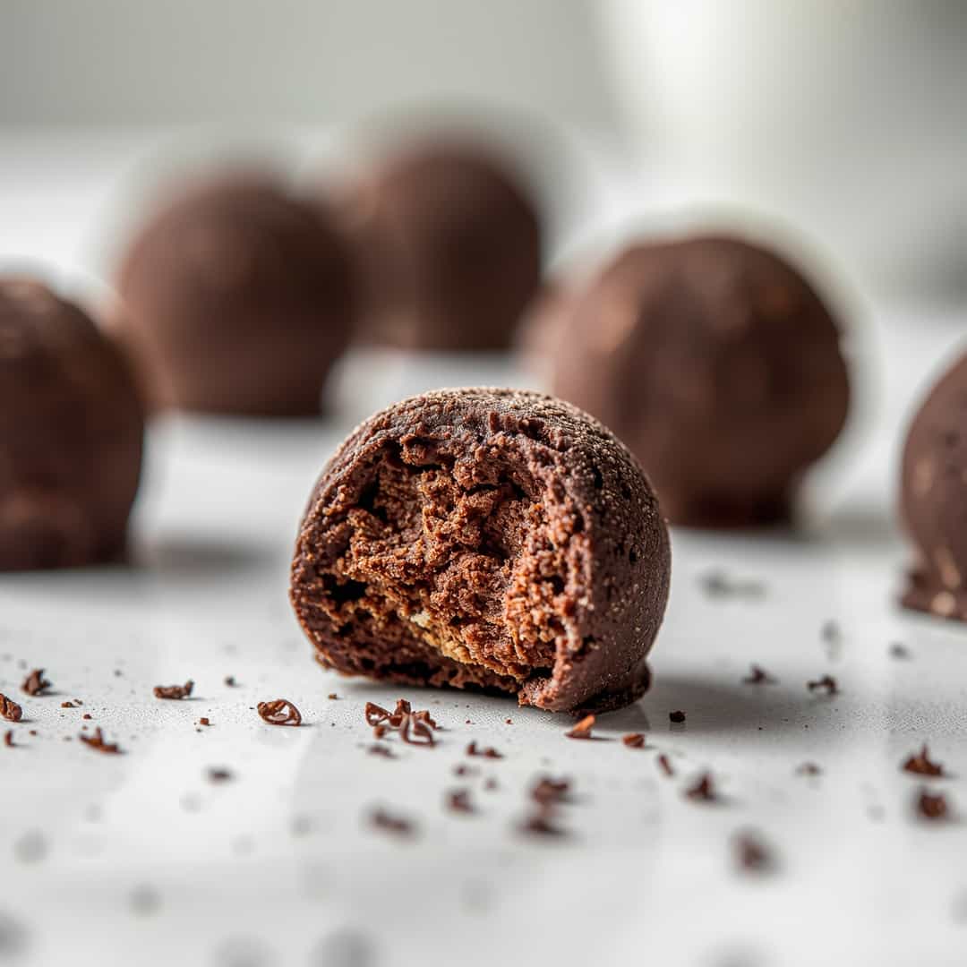Heart Oreo Truffles - crackly top surface and decadent chocolate interior with flake sea salt crystals