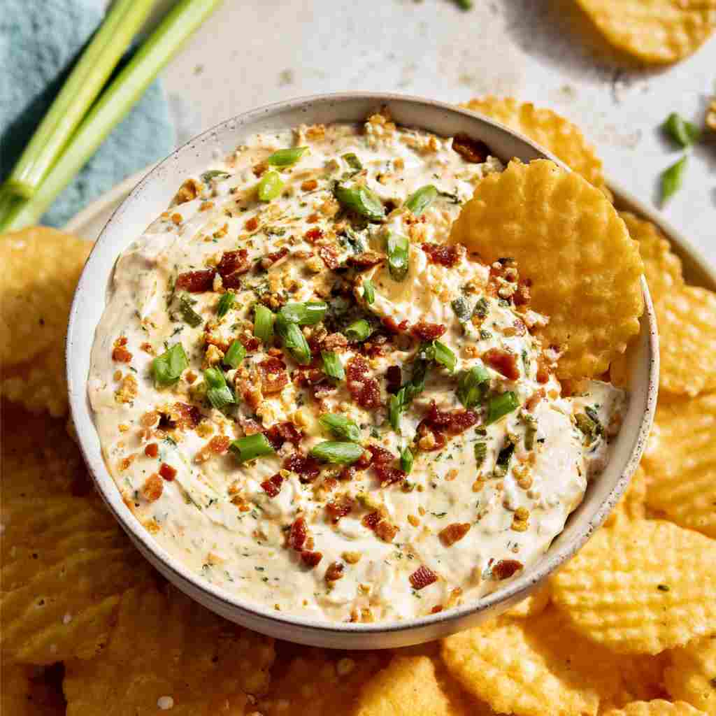 High Protein Crack Dip - seasoned crunchy edges with vibrant dipping sauce with fresh cilantro leaves and sliced jalapeños
