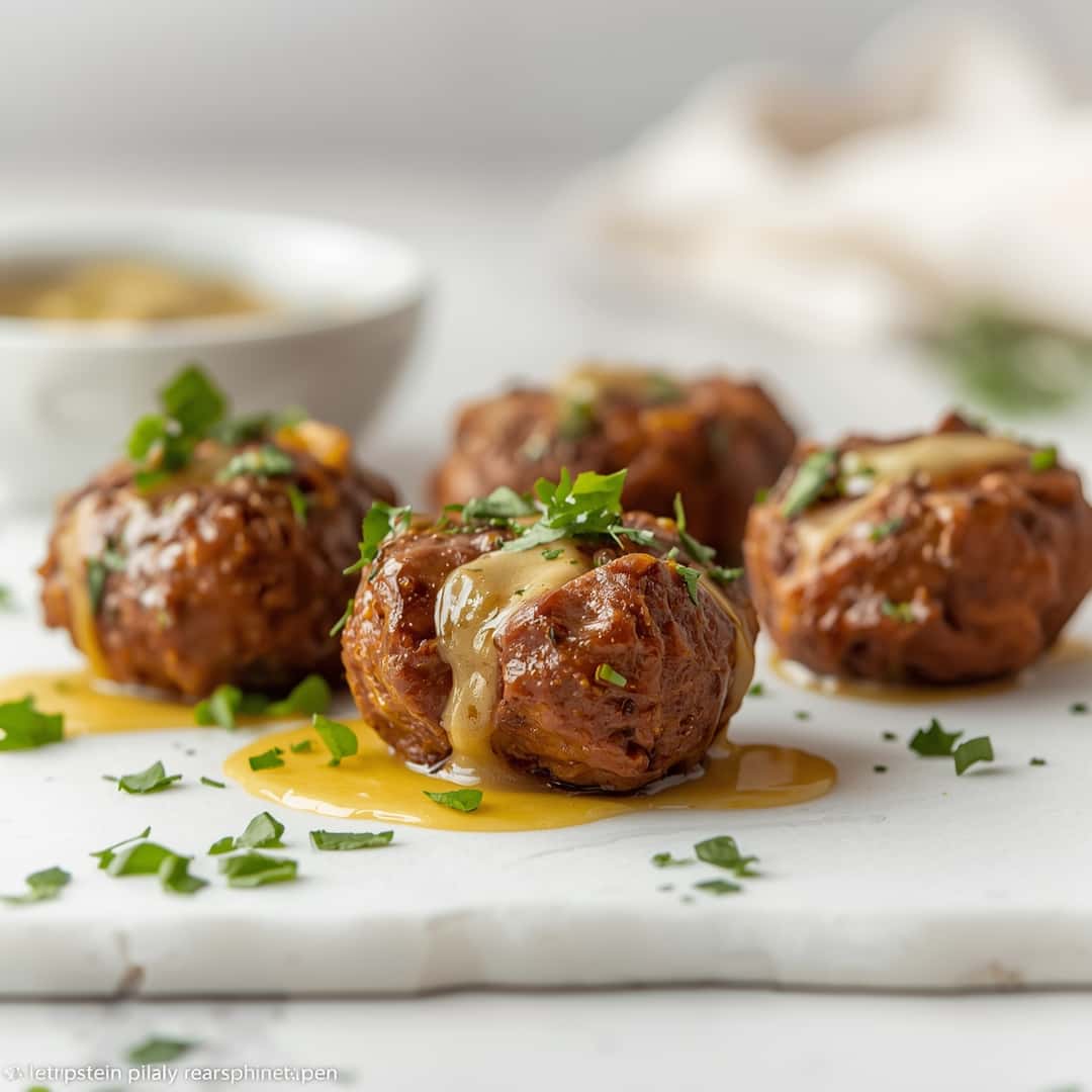 High Protein Garlic Butter Beef Bites - rich fudgy consistency with glossy chocolate finish with chopped toasted nuts