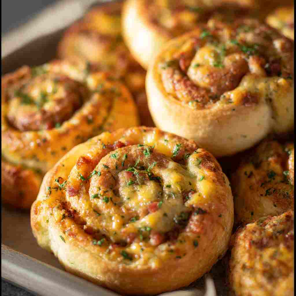 Homemade Breakfast Rolls - seasoned crunchy edges with vibrant dipping sauce with fresh cilantro leaves and sliced jalapeños