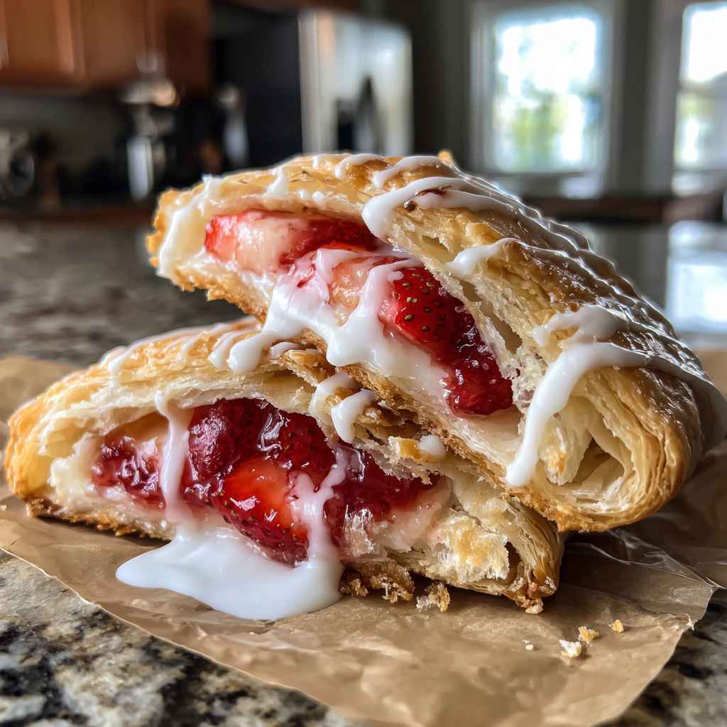 Homemade Toaster Strudel Icing - beautifully cooked texture with balanced colors and appetizing finish with cracked black pepper and olive oil