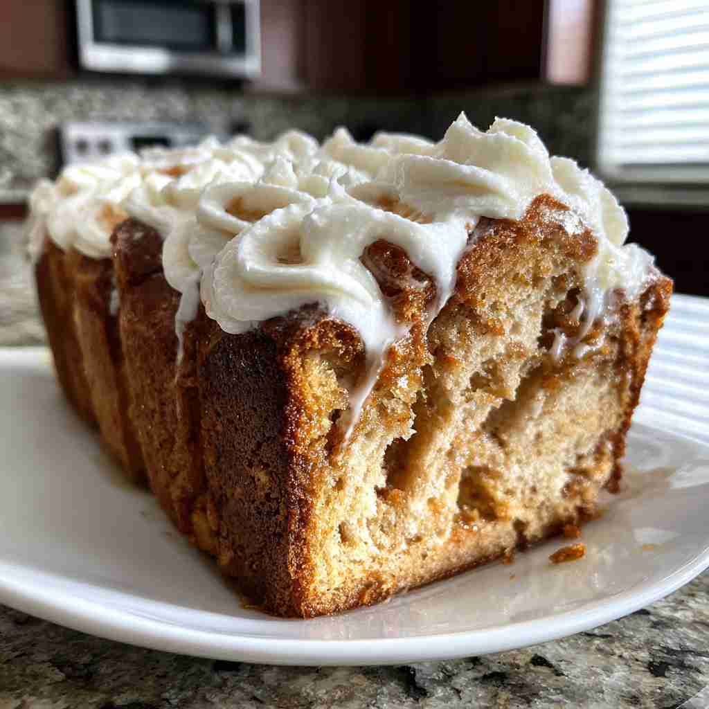 Honey Babka with Frosting - beautifully cooked texture with balanced colors and appetizing finish with cracked black pepper and olive oil