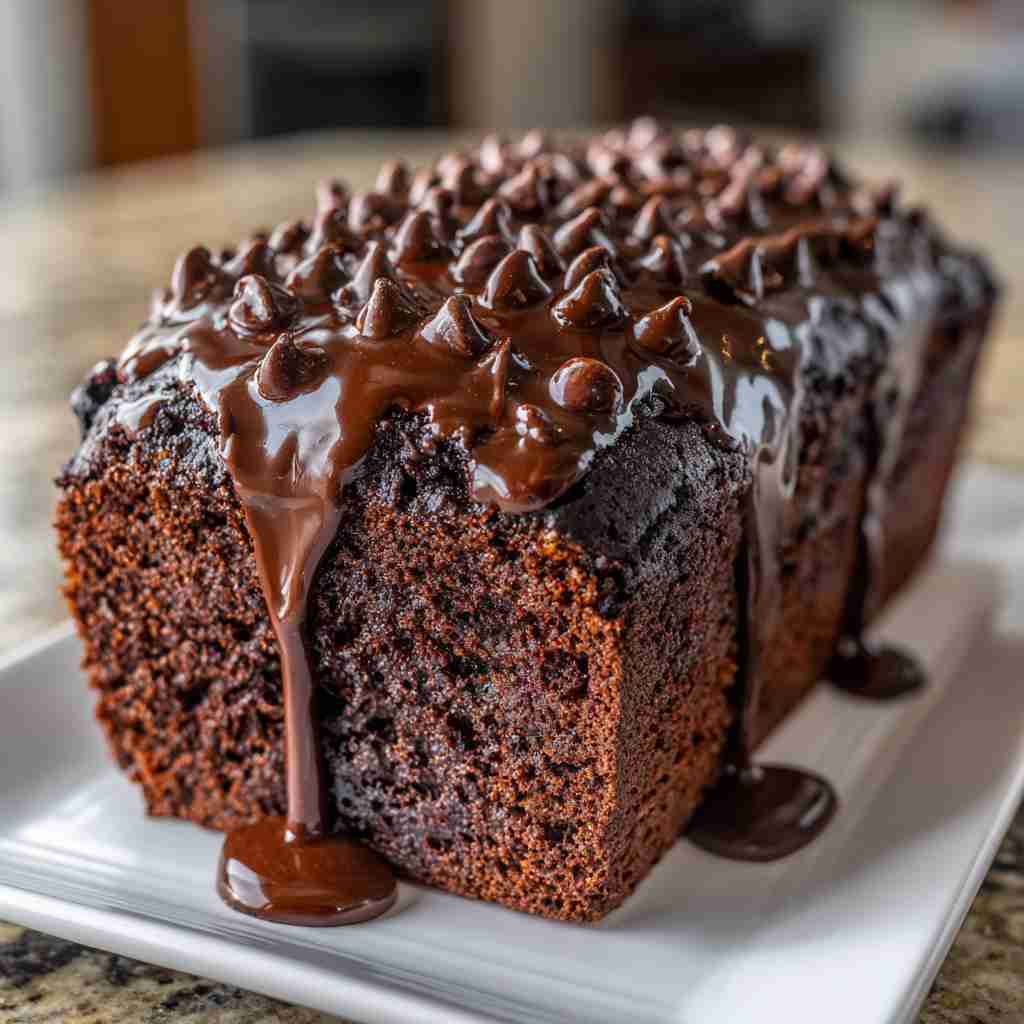 Hot Fudge Brownie Bread - delicate flaky crust with warm caramelized edges with fresh garden berries and mint