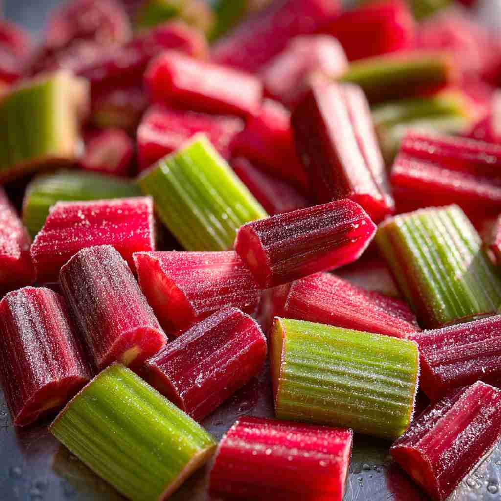 How to Freeze Rhubarb - crackly top surface and decadent chocolate interior with flake sea salt crystals