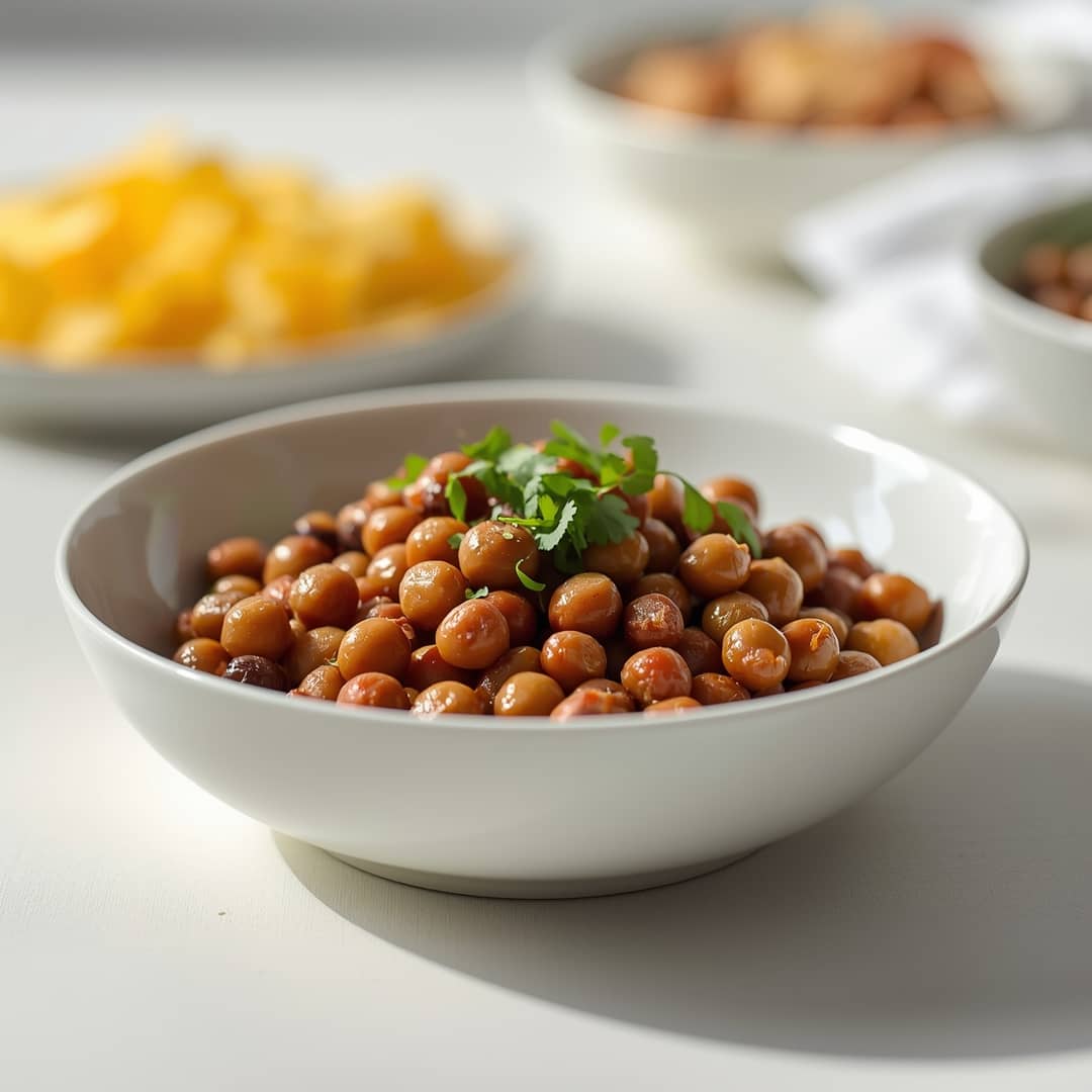 Ina garten black eyed peas - homemade dish showcasing wholesome fresh ingredients with microgreens and lemon zest