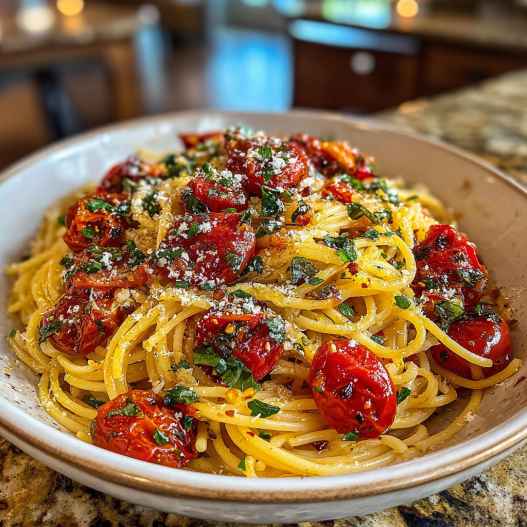 Ina Garten’s Summer Garden Pasta - tender pasta pockets smothered in rich flavorful sauce with chopped flat-leaf parsley and red pepper flakes