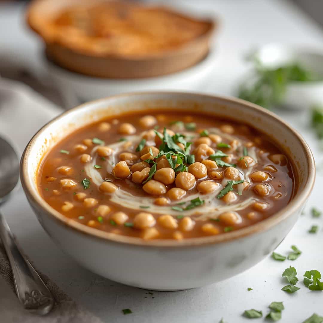 Instant pot black eyed pea soup - thick with thinly sliced fresh scallions