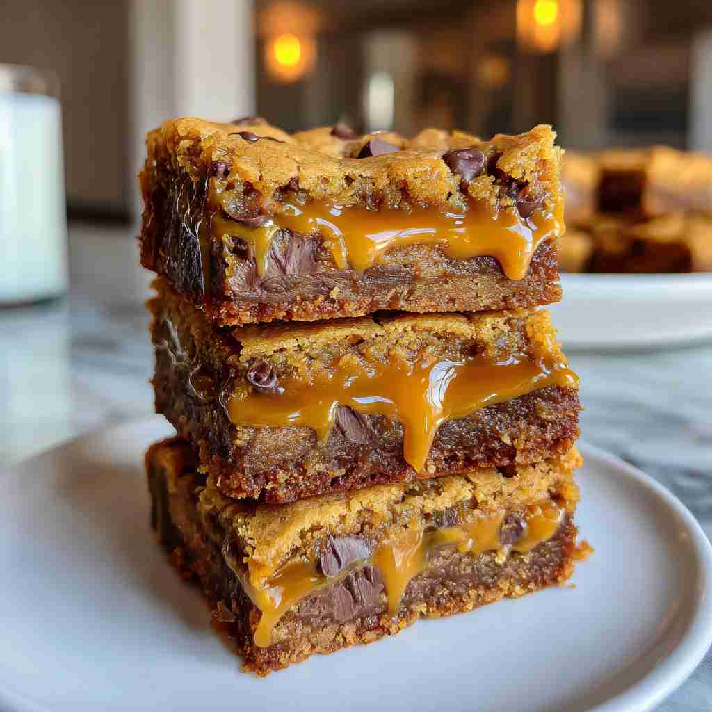 Knock You Naked Bars Recipe - rich fudgy consistency with glossy chocolate finish with chopped toasted nuts