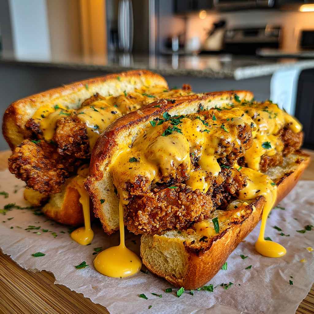 South Carolina Bird Dog Sandwiches - beautifully cooked texture with balanced colors and appetizing finish with cracked black pepper and olive oil