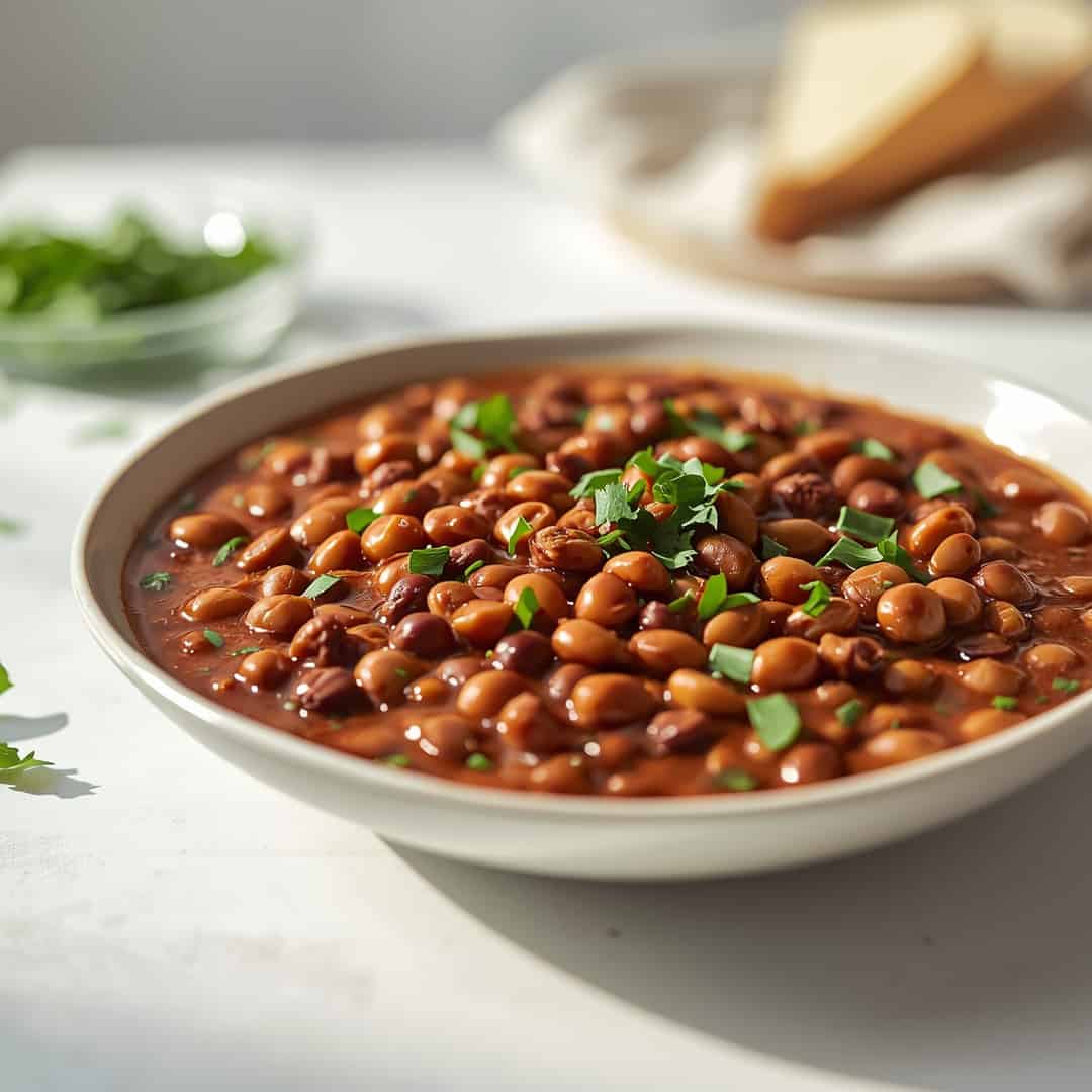 Southern style black eyed peas recipe - homemade dish showcasing wholesome fresh ingredients with microgreens and lemon zest