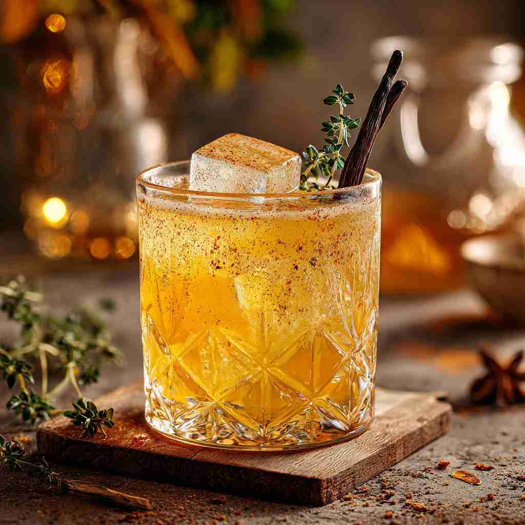Sparkling Vanilla Pear Mocktails - smooth creamy blended texture with rich froth with fresh sliced strawberries on the glass rim