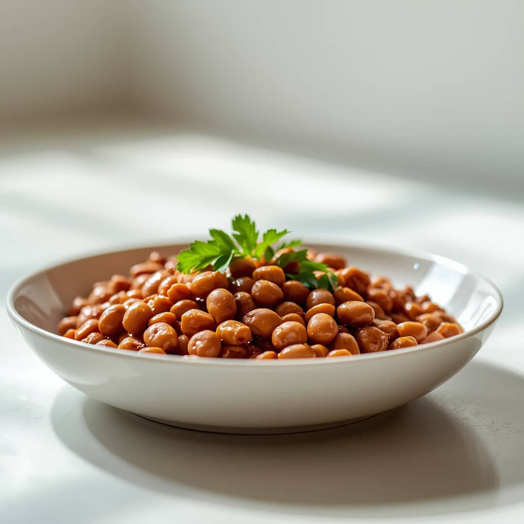 Spicy black eyed peas - beautifully cooked texture with balanced colors and appetizing finish with cracked black pepper and olive oil
