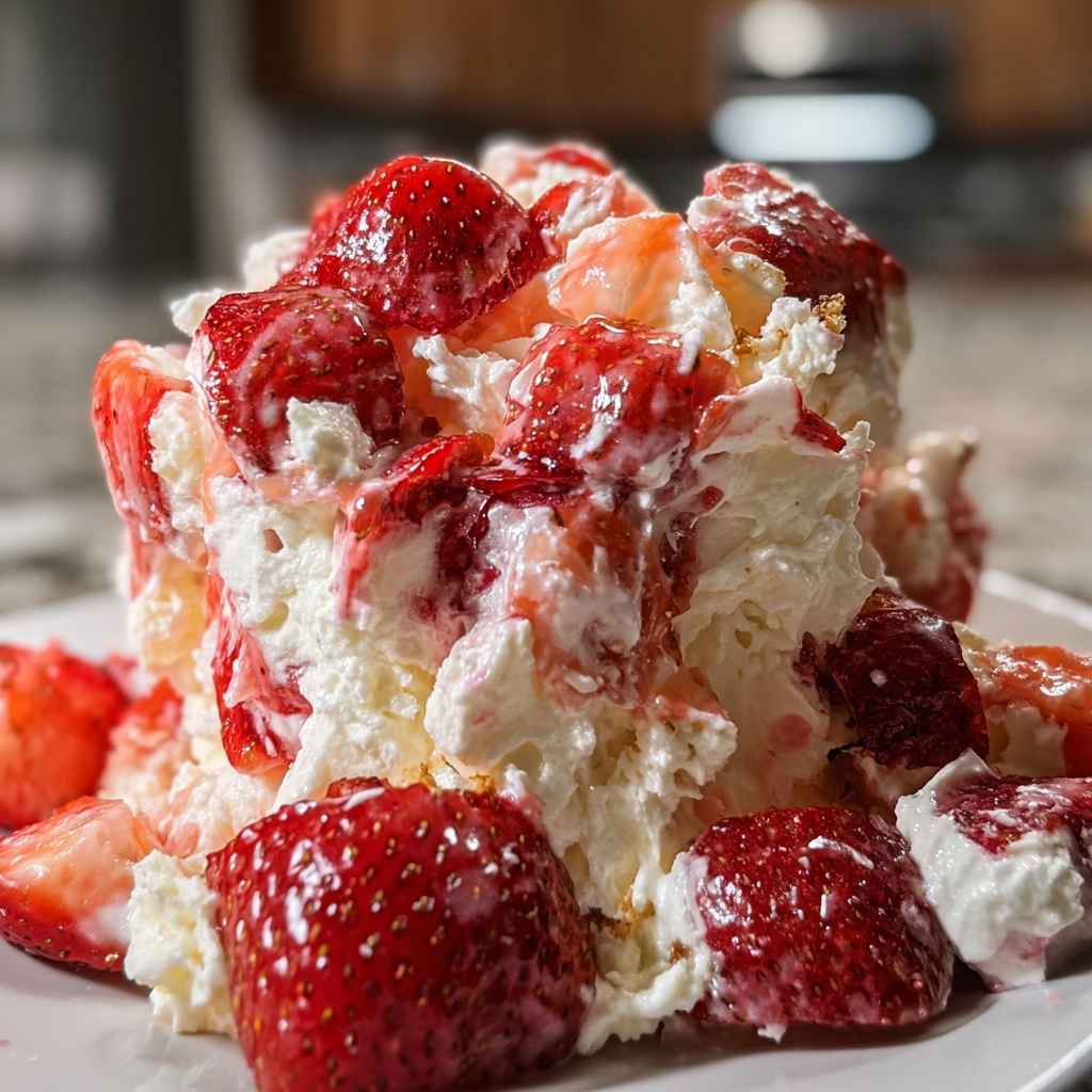Strawberry Crack Salad Recipe - colorful crunchy medley with radiant fresh textures with a light drizzle of vinaigrette