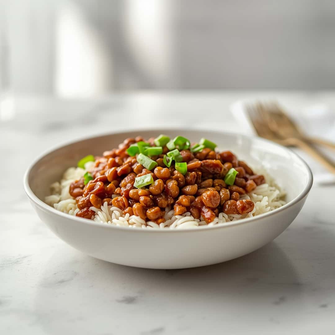 Ultimate hoppin john - beautifully cooked texture with balanced colors and appetizing finish with cracked black pepper and olive oil